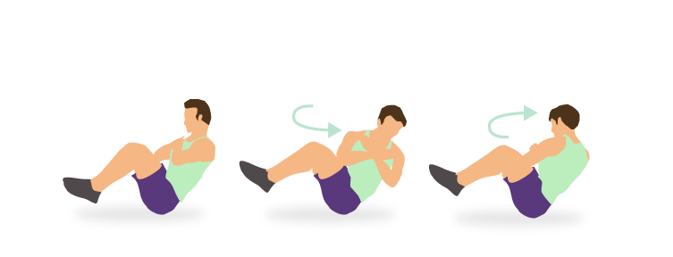 La rotazione del busto a terra