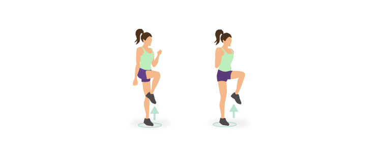 Les montées de genoux