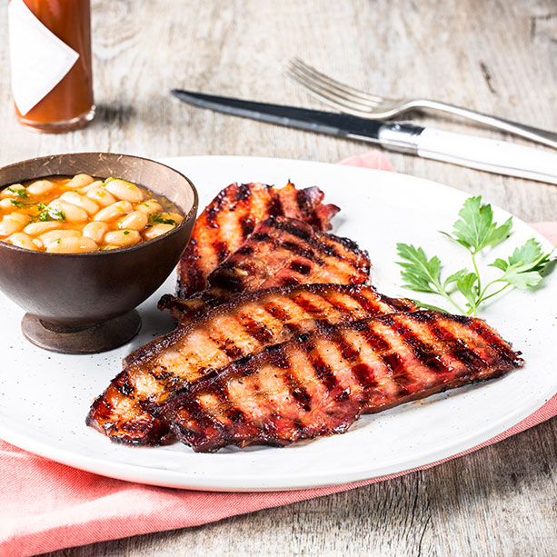 Bauchspeck vom Schwein gegrillt